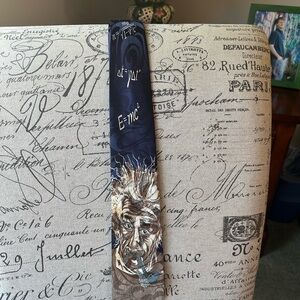 Artistic Blue and Brown Graphic Tie